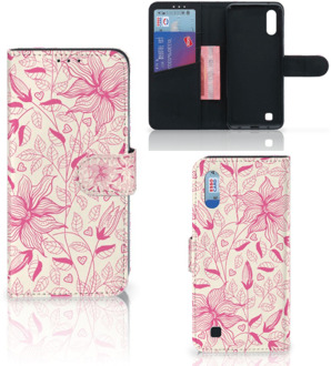 B2Ctelecom Samsung Galaxy M10 Hoesje Pink Flowers