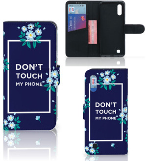 B2Ctelecom Samsung Galaxy M10 Portemonnee Hoesje Flowers Blue DTMP