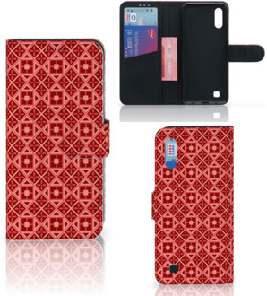 B2Ctelecom Samsung Galaxy M10 Telefoon Hoesje Batik Red