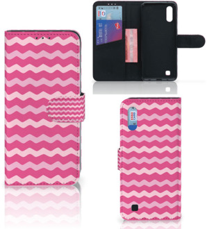 B2Ctelecom Samsung Galaxy M10 Telefoon Hoesje Waves Pink