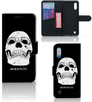 B2Ctelecom Samsung Galaxy M10 Telefoonhoesje met Naam Skull Eyes