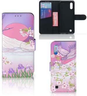 B2Ctelecom Samsung Galaxy M10 Telefoonhoesje met Pasjes Bird Flying