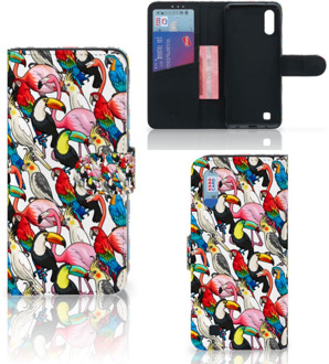 B2Ctelecom Samsung Galaxy M10 Telefoonhoesje met Pasjes Birds