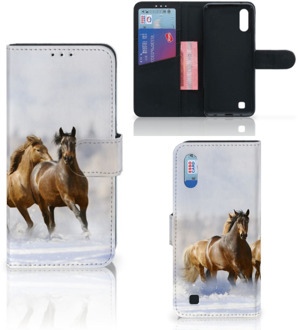 B2Ctelecom Samsung Galaxy M10 Telefoonhoesje met Pasjes Paarden