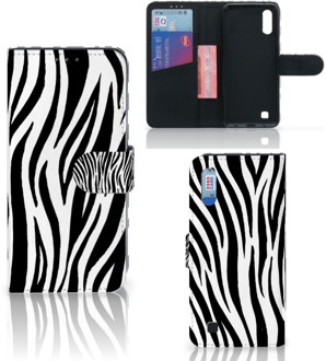 B2Ctelecom Samsung Galaxy M10 Telefoonhoesje met Pasjes Zebra