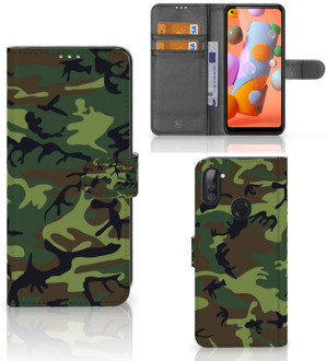 B2Ctelecom Samsung Galaxy M11 | A11 Portemonnee hoesje Army Dark