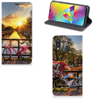 B2Ctelecom Samsung Galaxy M20 Book Cover Amsterdamse Grachten