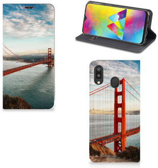 B2Ctelecom Samsung Galaxy M20 Book Cover Golden Gate Bridge