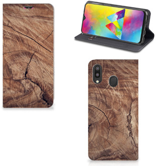 B2Ctelecom Samsung Galaxy M20 Book Wallet Case Tree Trunk