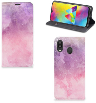 B2Ctelecom Samsung Galaxy M20 Bookcase Pink Purple Paint