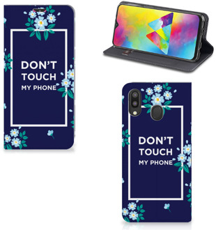 B2Ctelecom Samsung Galaxy M20 Design Case Flowers Blue DTMP