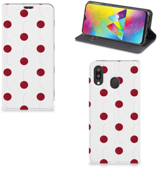 B2Ctelecom Samsung Galaxy M20 Flip Style Cover Cherries