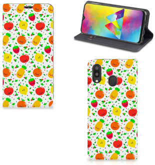 B2Ctelecom Samsung Galaxy M20 Flip Style Cover Fruits