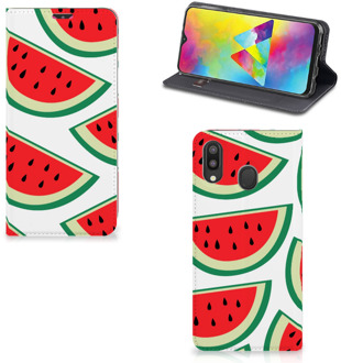 B2Ctelecom Samsung Galaxy M20 Flip Style Cover Watermelons