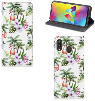 B2Ctelecom Samsung Galaxy M20 Hoesje maken Flamingo Palms