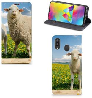 B2Ctelecom Samsung Galaxy M20 Hoesje maken Schaap en Lammetje