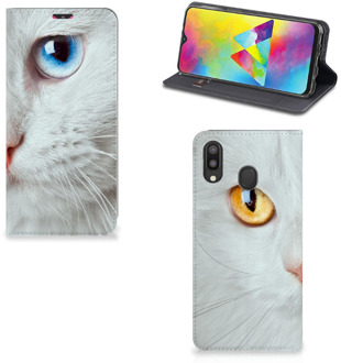 B2Ctelecom Samsung Galaxy M20 Hoesje maken Witte Kat