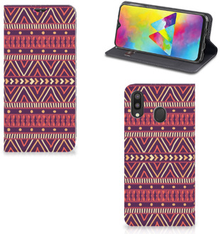 B2Ctelecom Samsung Galaxy M20 Hoesje met Magneet Aztec Purple