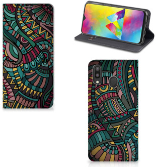 B2Ctelecom Samsung Galaxy M20 Hoesje met Magneet Aztec