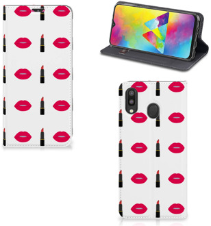 B2Ctelecom Samsung Galaxy M20 Hoesje met Magneet Lipstick Kiss