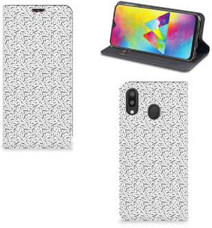 B2Ctelecom Samsung Galaxy M20 Hoesje met Magneet Stripes Dots