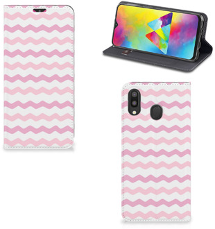 B2Ctelecom Samsung Galaxy M20 Hoesje met Magneet Waves Roze