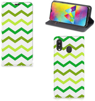 B2Ctelecom Samsung Galaxy M20 Hoesje met Magneet Zigzag Groen