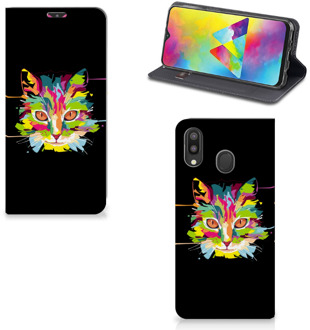 B2Ctelecom Samsung Galaxy M20 Magnet Case Cat Color