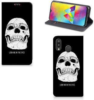 B2Ctelecom Samsung Galaxy M20 Mobiel BookCase Skull Eyes