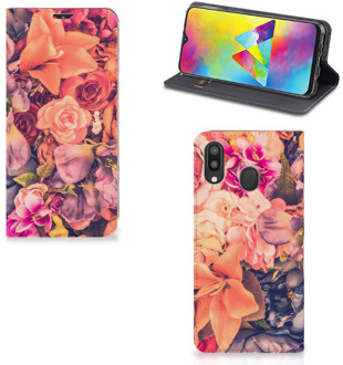 B2Ctelecom Samsung Galaxy M20 Smart Cover Bosje Bloemen