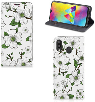 B2Ctelecom Samsung Galaxy M20 Smart Cover Dogwood Flowers