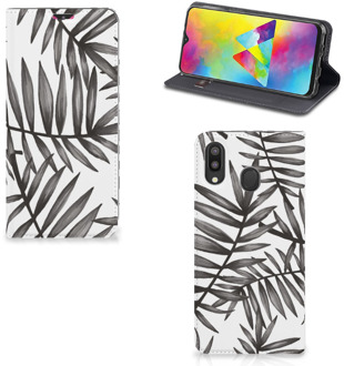 B2Ctelecom Samsung Galaxy M20 Smart Cover Leaves Grey