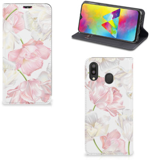 B2Ctelecom Samsung Galaxy M20 Smart Cover Lovely Flowers