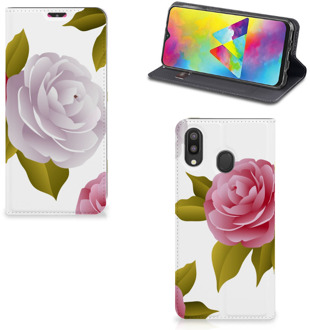 B2Ctelecom Samsung Galaxy M20 Smart Cover Roses