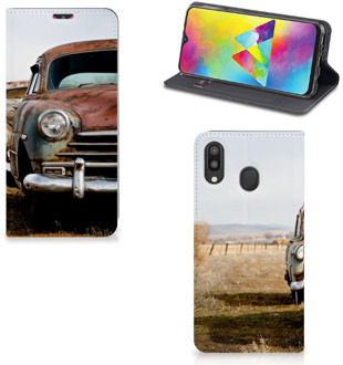 B2Ctelecom Samsung Galaxy M20 Stand Case Vintage Auto