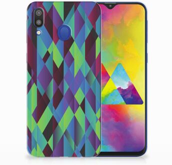 B2Ctelecom Samsung Galaxy M20 TPU Hoesje Design Abstract Green Blue