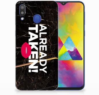 B2Ctelecom Samsung Galaxy M20 TPU Hoesje Design Already Taken Black