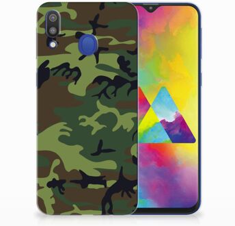 B2Ctelecom Samsung Galaxy M20 TPU Hoesje Design Army Dark