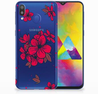 B2Ctelecom Samsung Galaxy M20 TPU Hoesje Design Blossom Red