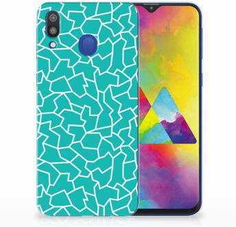 B2Ctelecom Samsung Galaxy M20 TPU Hoesje Design Cracks Blue