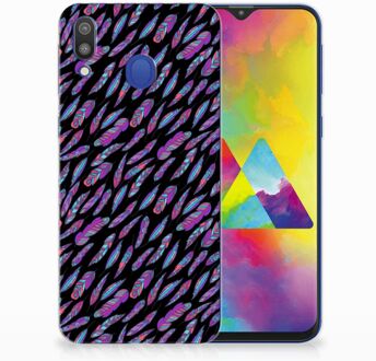 B2Ctelecom Samsung Galaxy M20 TPU Hoesje Design Feathers Color