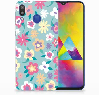 B2Ctelecom Samsung Galaxy M20 TPU Hoesje Design Flower Power