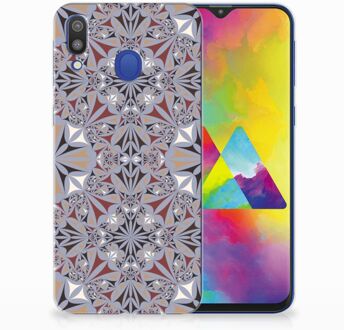 B2Ctelecom Samsung Galaxy M20 TPU Hoesje Design Flower Tiles