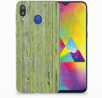 B2Ctelecom Samsung Galaxy M20 TPU Hoesje Design Green Wood