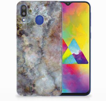 B2Ctelecom Samsung Galaxy M20 TPU Hoesje Design Marmer Grijs