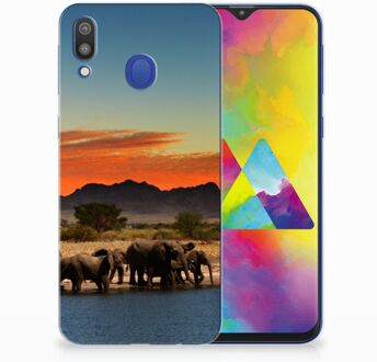 B2Ctelecom Samsung Galaxy M20 TPU Hoesje Design Olifanten