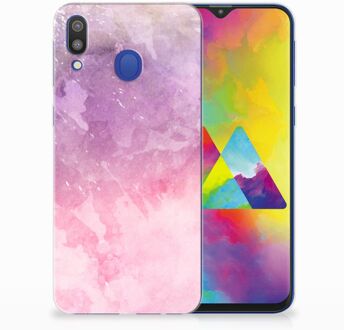 B2Ctelecom Samsung Galaxy M20 TPU Hoesje Design Pink Purple Paint