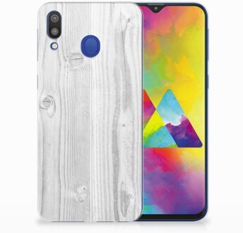 B2Ctelecom Samsung Galaxy M20 TPU Hoesje Design White Wood