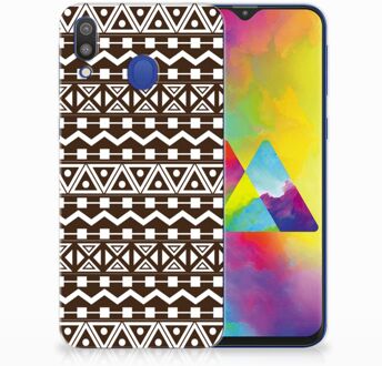 B2Ctelecom Samsung Galaxy M20 Uniek TPU Hoesje Aztec Brown