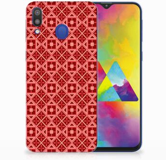 B2Ctelecom Samsung Galaxy M20 Uniek TPU Hoesje Batik Red